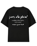 Merci Oversized Tee Black