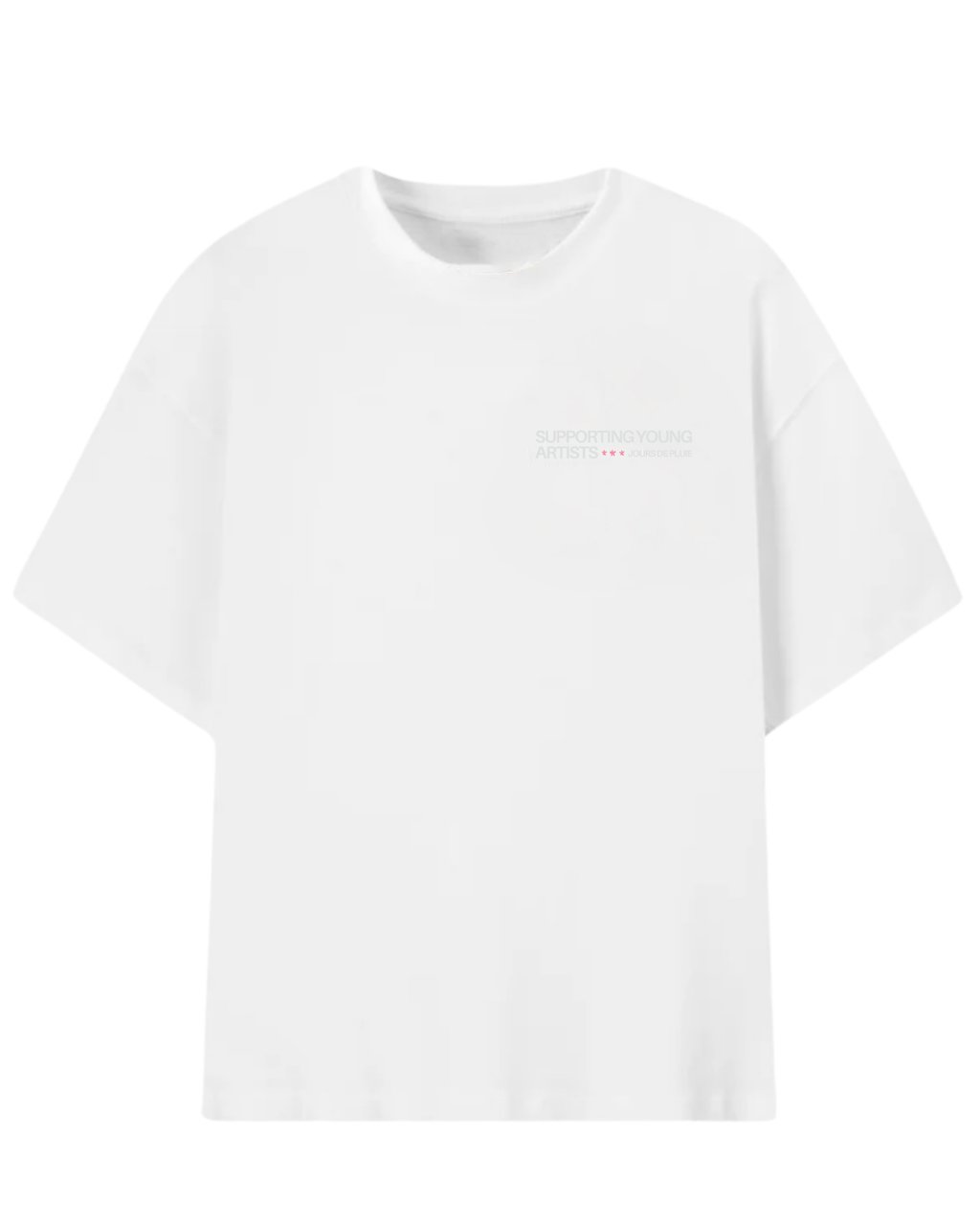 Pink Hearts Tee Off-White