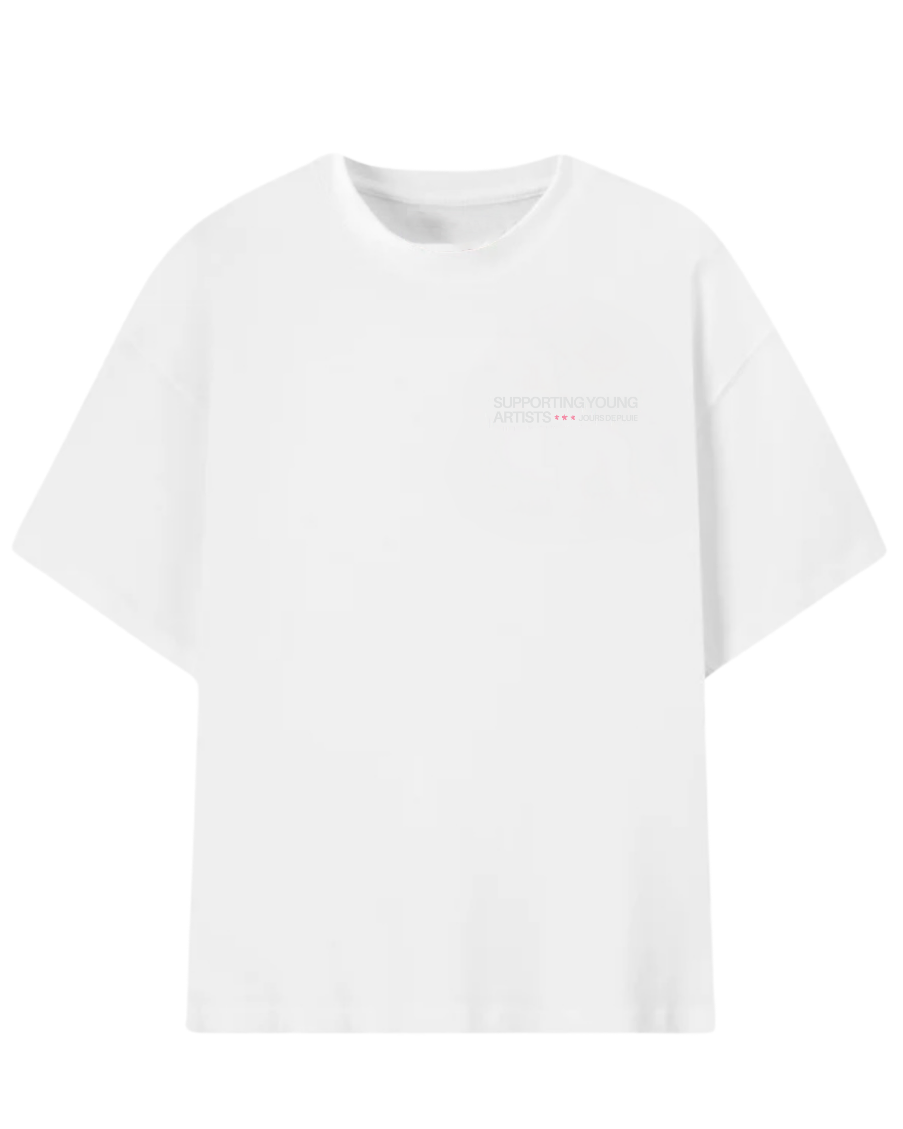 Pink Hearts Tee Off-White