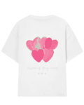 Pink Hearts Tee Off-White