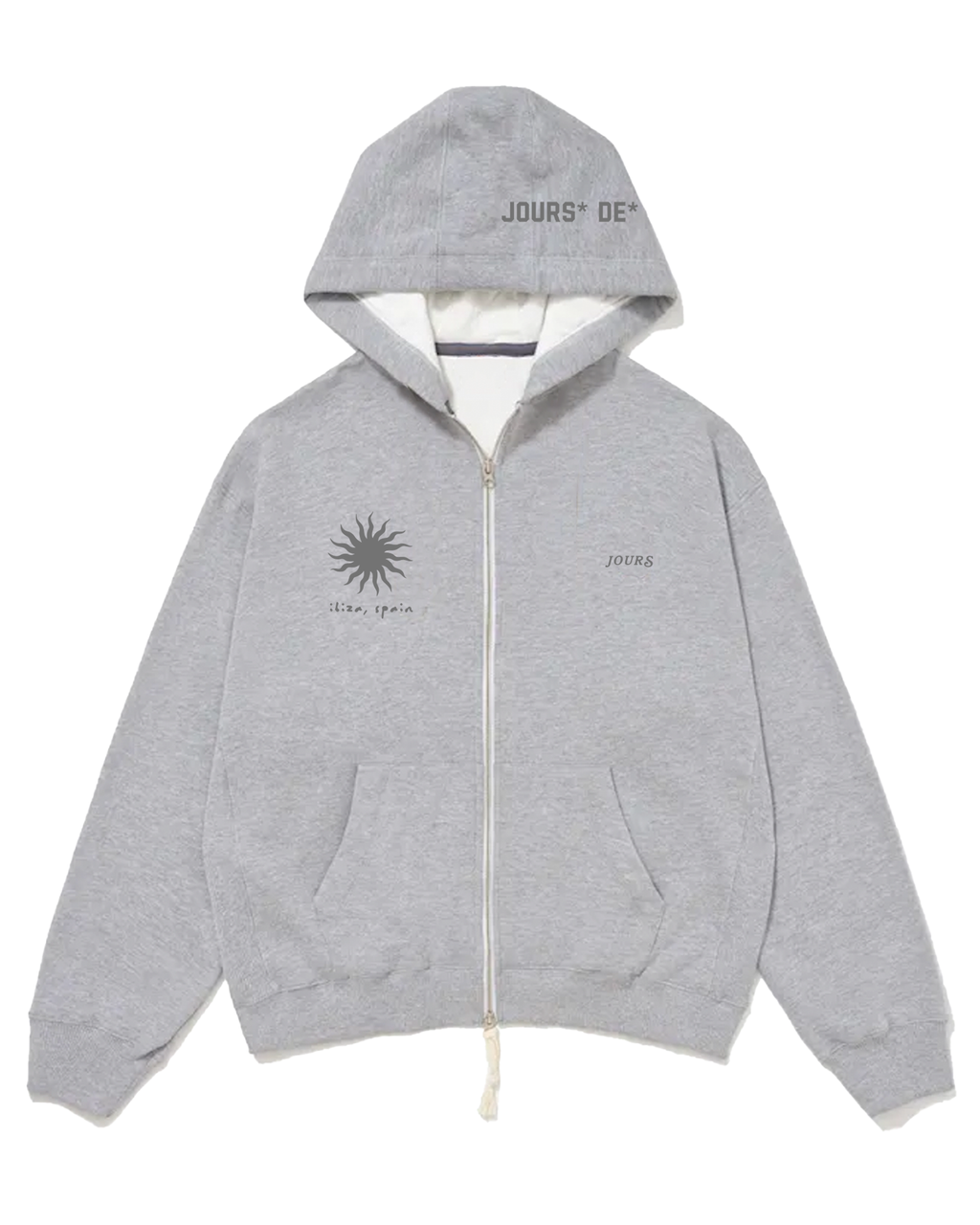 Ibiza Zip Hoodie Grey