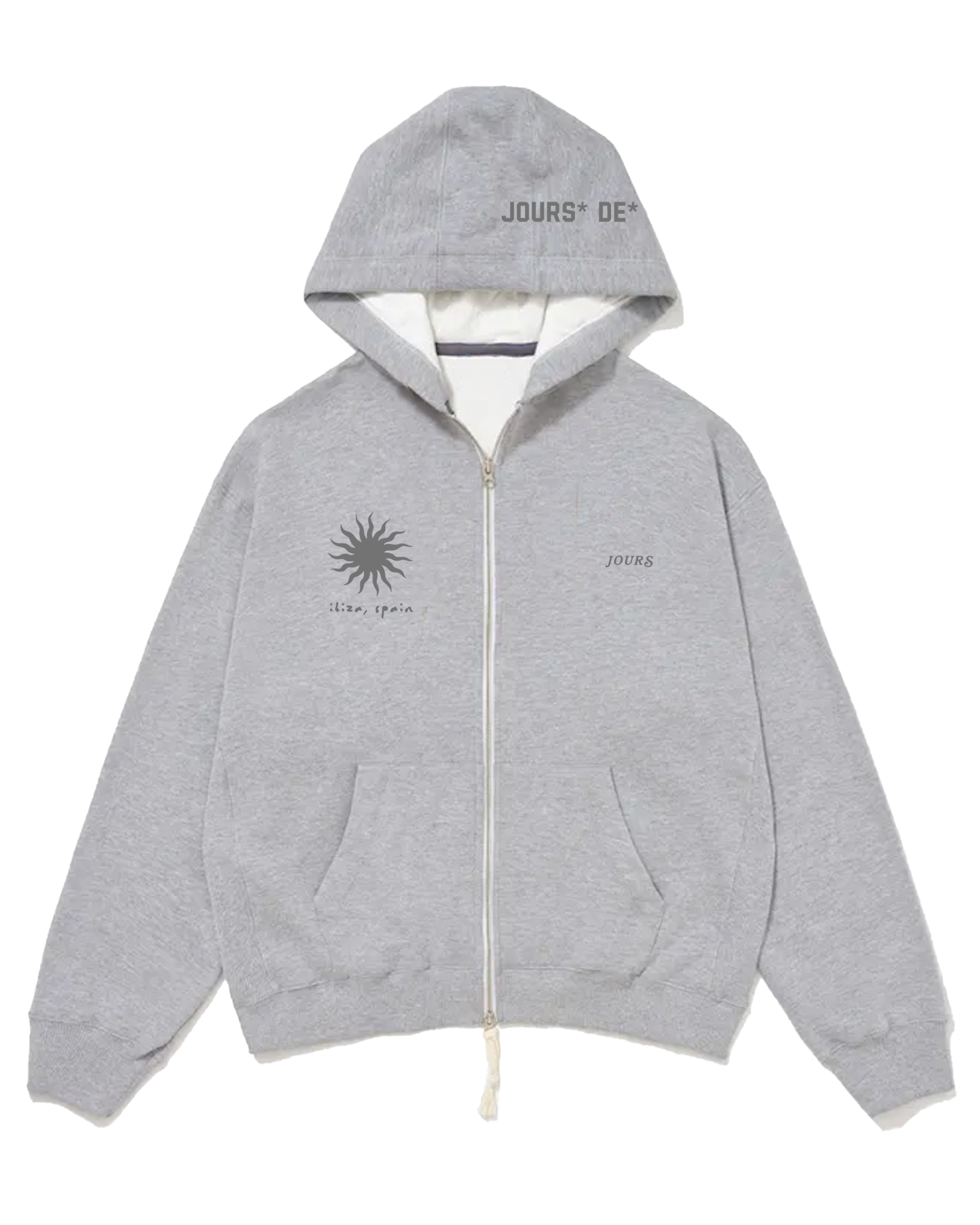 Ibiza Zip Hoodie Grey
